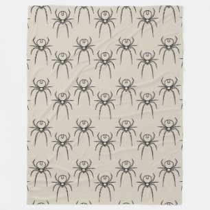 Spinne - Knochen weiß und schwarz Fleecedecke