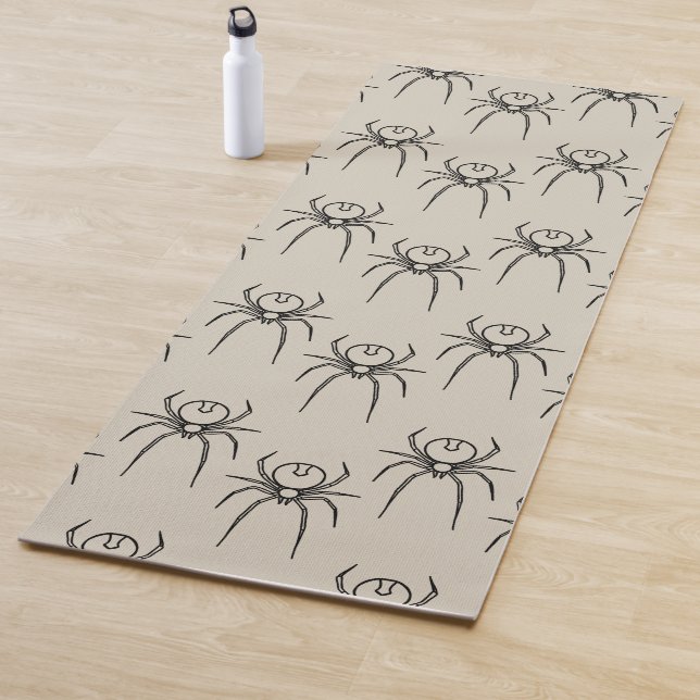 Spinne - Knochen weiß und schwarz Yogamatte (Beispiel)