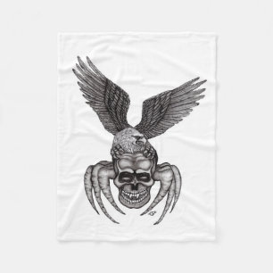 Spinne mit Adler im Tattoo-Stil Fleecedecke