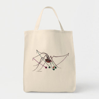 Spinne mit Garn Tragetasche