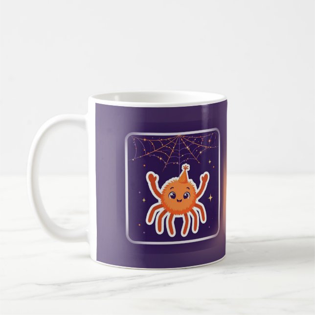 Spinne Partyhut Kaffeetasse (Links)