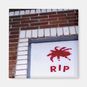 Spinne R.I.P. Schablone Magnet