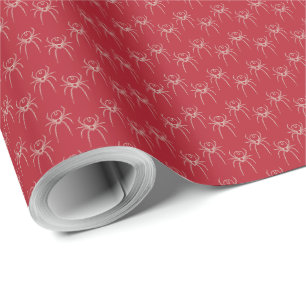 Spinne - Rot und Knochen weiß Geschenkpapier