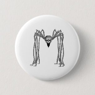 Spinne . schwarz-weiß button