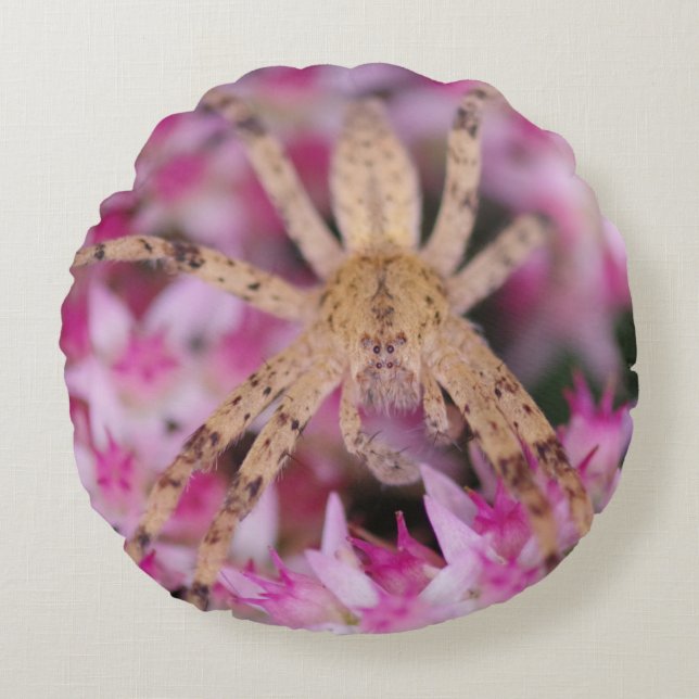 Spinne und Blumen Kissen (Vorderseite)