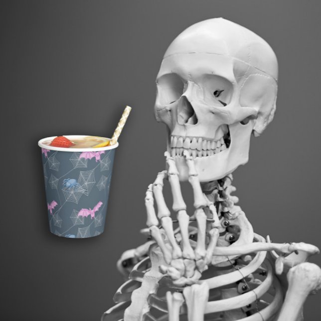 Spinne und Fledermaus im Netz Pappbecher (Funny spider and bat in a web paper cups
)