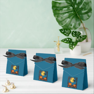 Spinne und Jackolanterns-Schablonen-Stil Geschenkschachtel