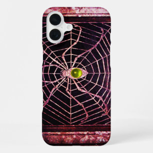 SPINNE UND NETZ Gelber Topas Schwarz iPhone 16 Plus Hülle