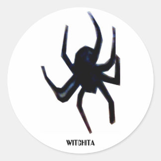Spinne, WITCHITA Runder Aufkleber
