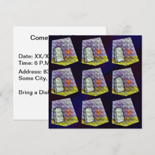 Spinnen aus dem Web und ein RIP Marker Muster Einladung