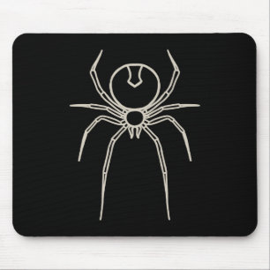 Spinnen - Battschwarz und Knochen weiß Mousepad