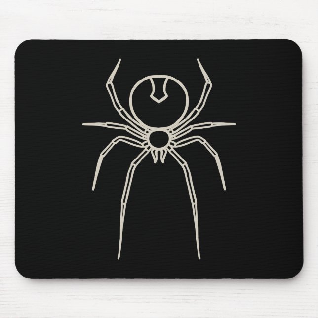 Spinnen - Battschwarz und Knochen weiß Mousepad (Vorne)