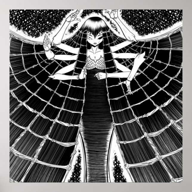 Spinnen Eigentümergeschenk | Niedlich Spider Grafi Poster (Vorne)