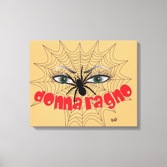 Spinnen Frau Druck auf Keilleinwand Leinwanddruck (Vorderseite)