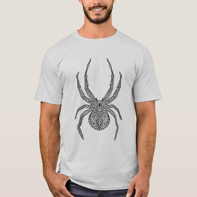 Spinnen-Gekritzel T-Shirt (Vorderseite)