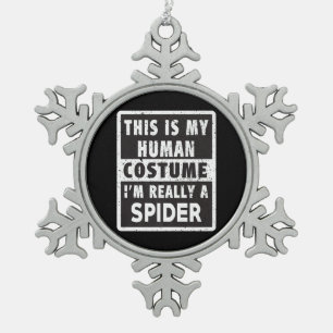 Spinnen-Halloween-Kostüm Lustiges Spinnen-Kostüm G Schneeflocken Zinn-Ornament