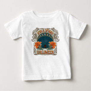 Spinnen & Lilien Gruseliger Vintage-Halloween Baby T-shirt