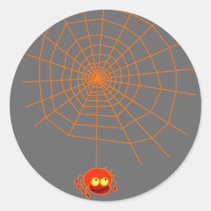 Spinnen-Netz-Halloween-Aufkleber Runder Aufkleber