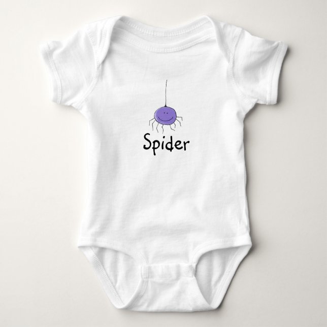 Spinnen-Shirt Baby Strampler (Vorderseite)