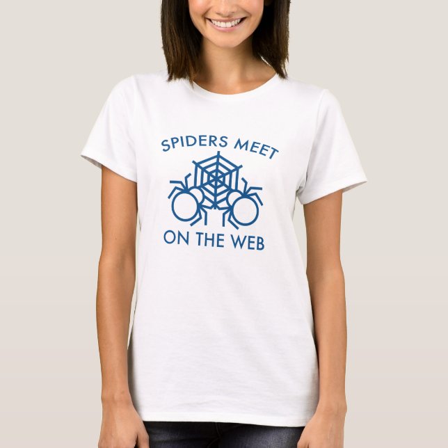 Spinnen treffen sich im Web T-Shirt (Vorderseite)