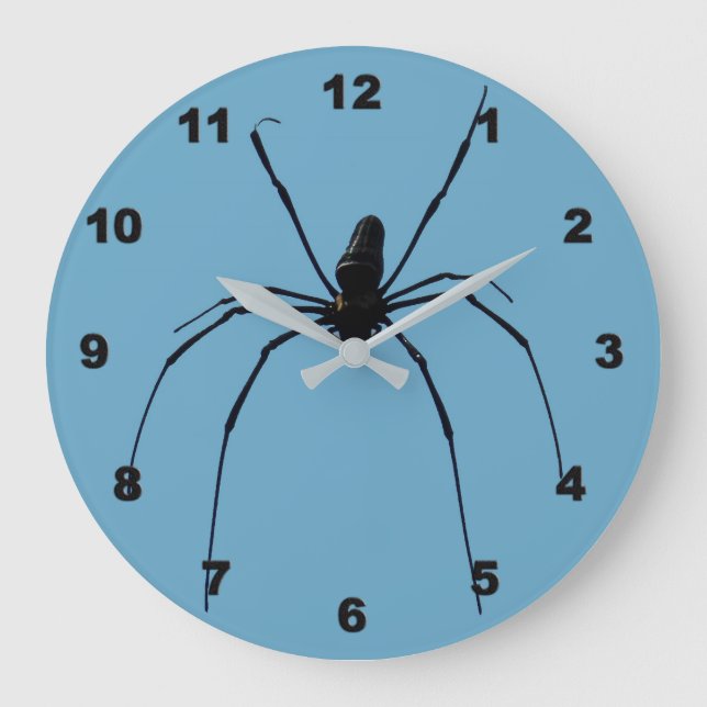 Spinnen-Uhr Große Wanduhr (Vorderseite)
