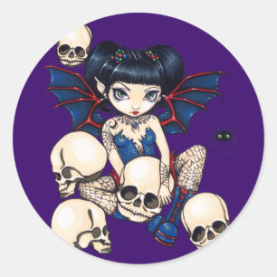 "Spinnen-und Schädel-" Aufkleber