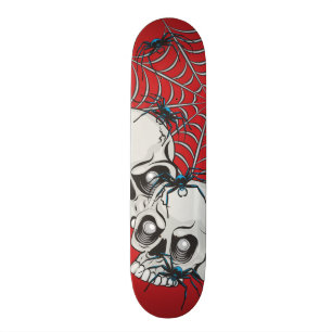 Spinnen und Schädel Skateboard