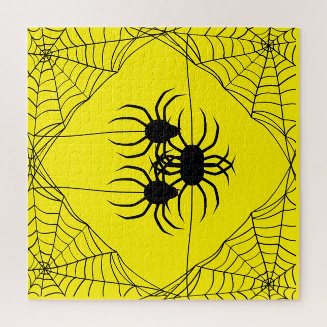 Spinnen und Web-Puzzle,676 Stk.,Gelb Puzzle (Vertikal)