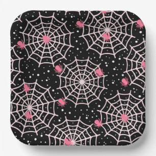 Spinnen und Webs Pappteller