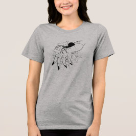 Spinnen Web & Hand Illustration Tri-Blend Shirt