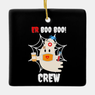 Spinnengeschenk Boo Crew Krankenschwester Hallow Keramikornament