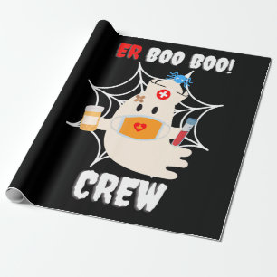 Spinnengeschenk Boo Crew Nurse Halloween Niedlic Geschenkpapier