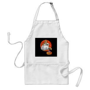 Spinnengeschenk Boo Halloween mit Kürbis Schürze