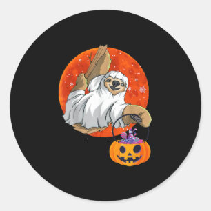 Spinnengeschenk Boo Halloween mit Pumpkin Runder Aufkleber