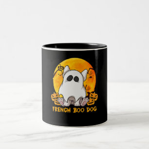 Spinnengeschenk Französische Boo Bulldogge mit Spi Zweifarbige Tasse