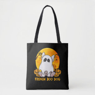 Spinnengeschenk French Boo Bulldogge mit Kürbisspi