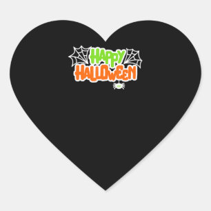 Spinnengeschenk Frohe Halloween-Niedliche Spinne Herz-Aufkleber