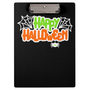 Spinnengeschenk Frohes Halloween Farbige Süße Sp Klemmbrett