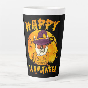 Spinnengeschenk Frohes Llamaween Llama Hexe Spin Milchtasse
