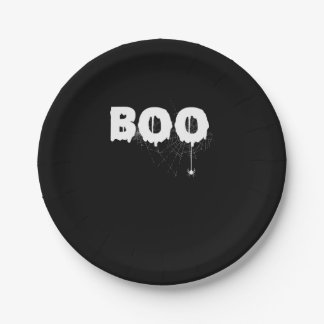 Spinnengeschenk | Halloween Funny Beängstigend Lit Pappteller