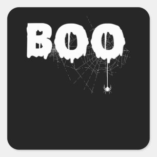 Spinnengeschenk Halloween Funny Beängstigend Lit Quadratischer Aufkleber