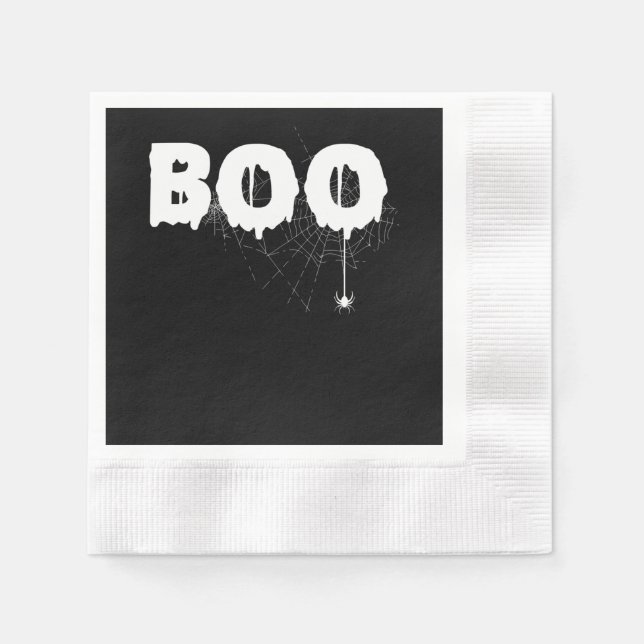 Spinnengeschenk | Halloween Funny Beängstigend Lit Serviette (Vorderseite)