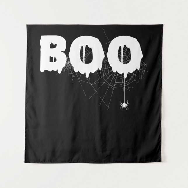 Spinnengeschenk | Halloween Funny Beängstigend Lit Wandteppich (Vorderseite)
