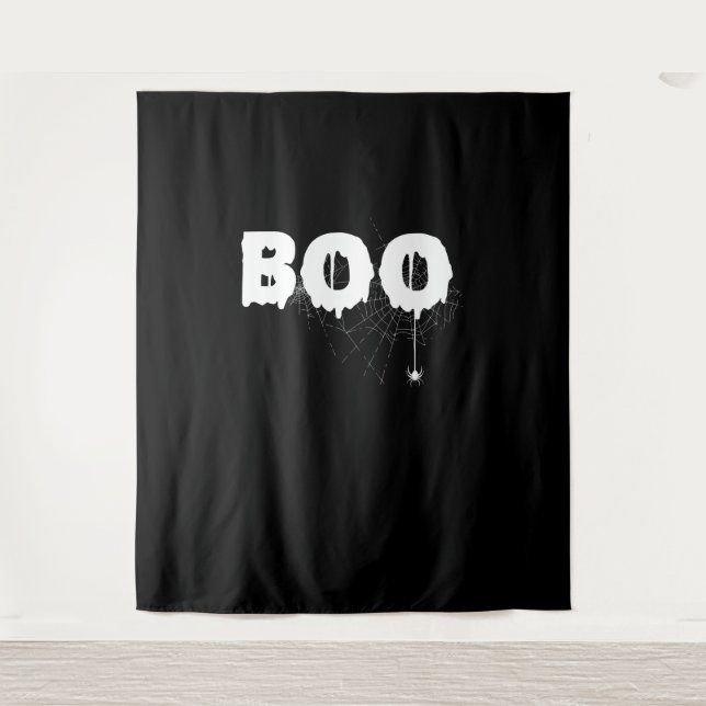 Spinnengeschenk | Halloween Funny Beängstigend Lit Wandteppich (Vorderseite)