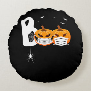 Spinnengeschenk Halloween-Kürbisse mit Maske Spi Rundes Kissen