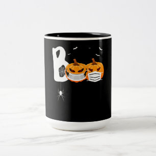 Spinnengeschenk Halloween-Kürbisse mit Maske Spi Zweifarbige Tasse