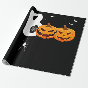 Spinnengeschenk   Halloween-Kürbisse Spinne Geschenkpapier