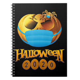 Spinnengeschenk Halloween Pumpkin and Spiole Mas Notizblock