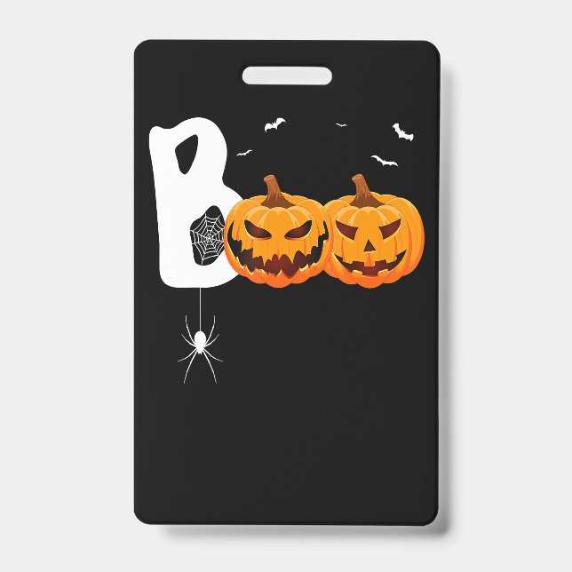 Spinnengeschenk | Halloween Pumpkins Spider Ausweis (Vorderseite)