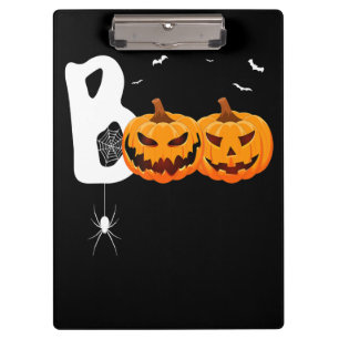 Spinnengeschenk Halloween Pumpkins Spider Klemmbrett